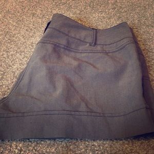 High waisted polyester shorts